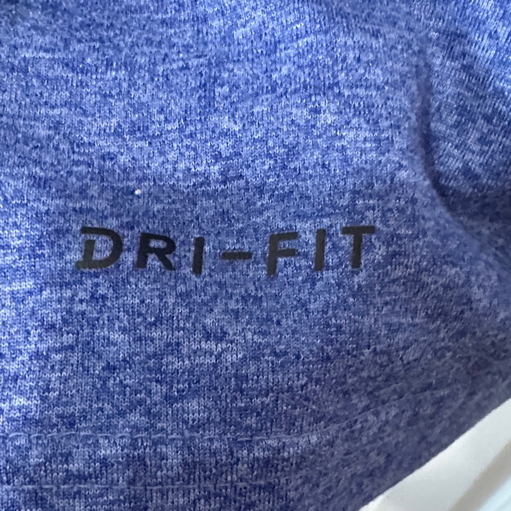 Nike Men's Heathered Blue Short Sleeve Dri-Fit Tee - Picture 3 of 4